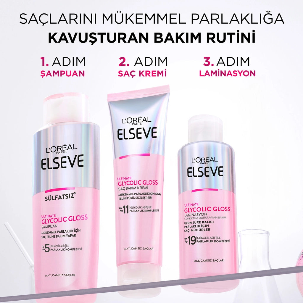 Loreal Paris Elseve Ultimate Glycolic Gloss Conditioning Shampoo for Perfect Shine 200 ml