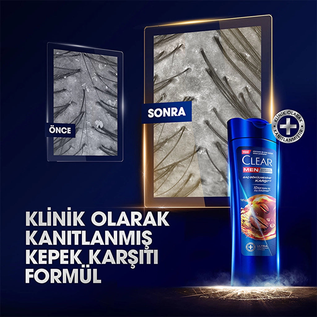 Clear Men Effective Shampoo Against Dandruff Against Hair Loss 350 ml + 180 ml