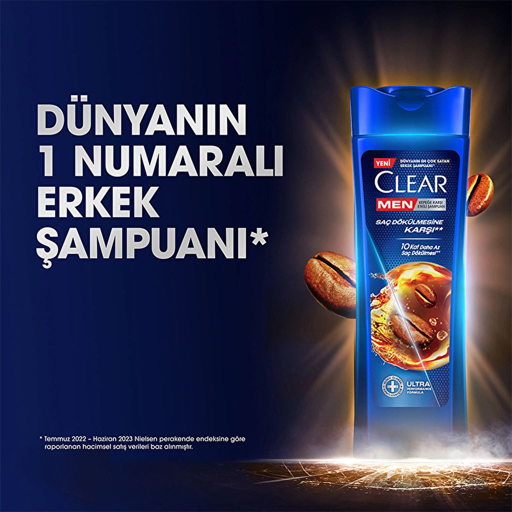 Clear Men Effective Shampoo Against Dandruff Against Hair Loss 350 ml + 180 ml