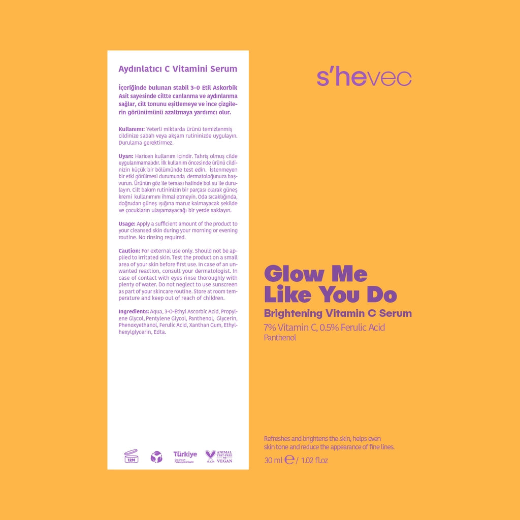 She Vec Glow Me Like You Do Brightening, Anti-Blemish and Tone Equalizing Face Serum 30 ml