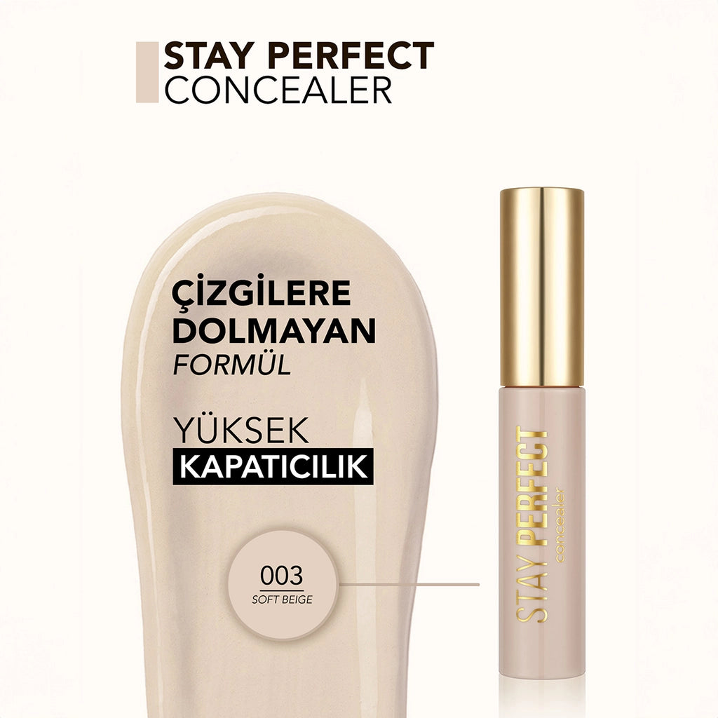 Flormar Stay Perfect Intensely Pigmented Concealer 003 Soft Beige