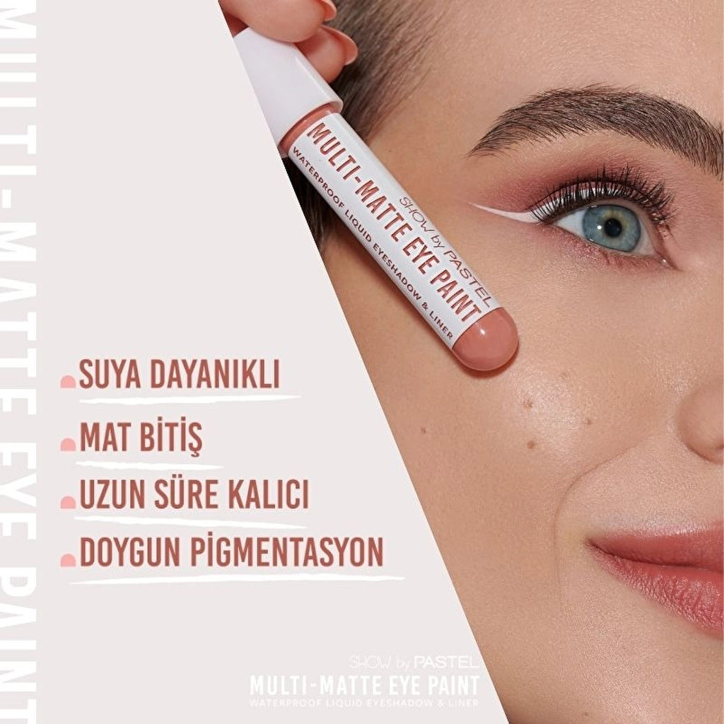Show by Pastel Multi-Matte Eye Paint Waterproof Eyeshadow & Liner Waterproof Matte Liquid Eyeshadow and Eyeliner 85 Count Less