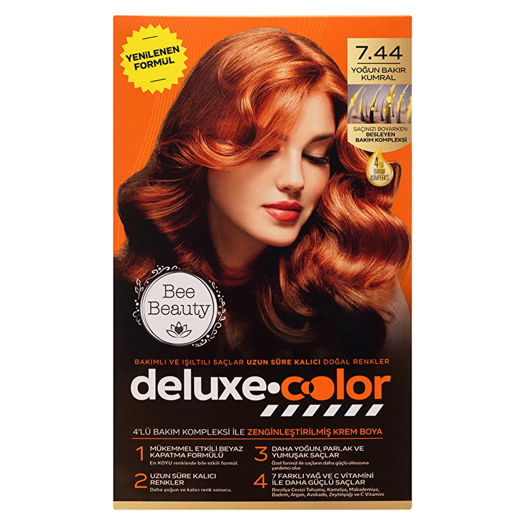 Bee Beauty Deluxe Color Kit Hair Dye 6.34 Copper Brown