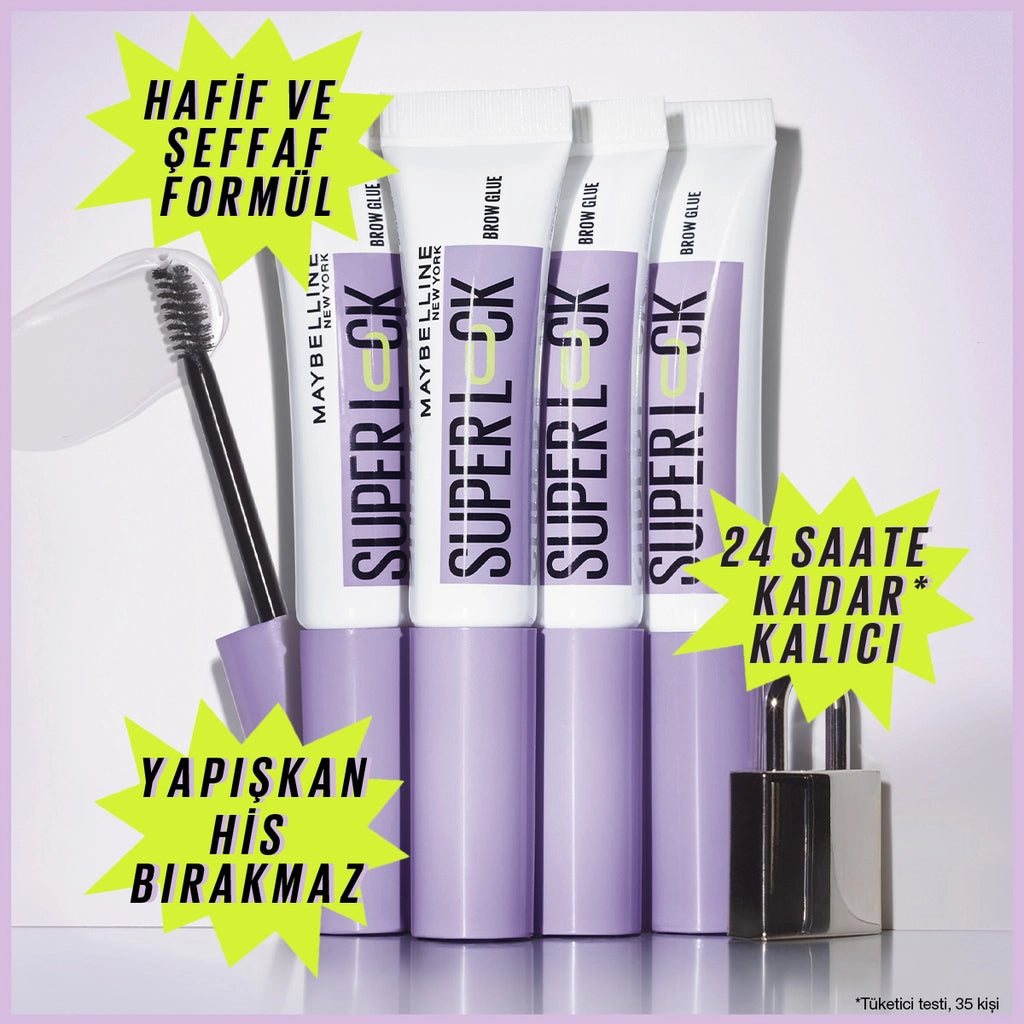 Maybelline New York Super Lock Brow Glue Eyebrow Fixing Mascara Clear
