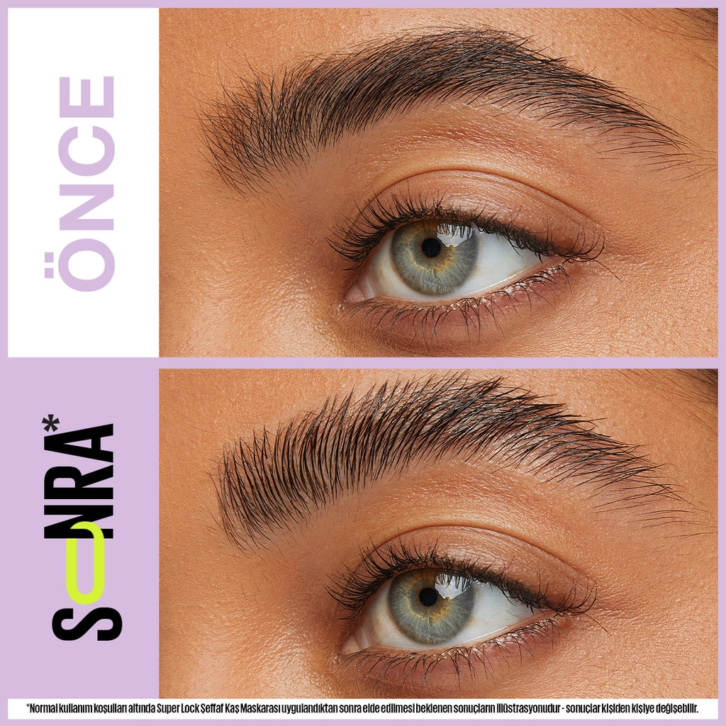 Maybelline New York Super Lock Brow Glue Eyebrow Fixing Mascara Clear