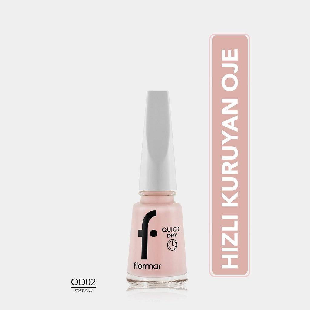 Flormar Quick Dry Fast Drying Intense Pigmented Nail Polish 012 Everyday Trick New