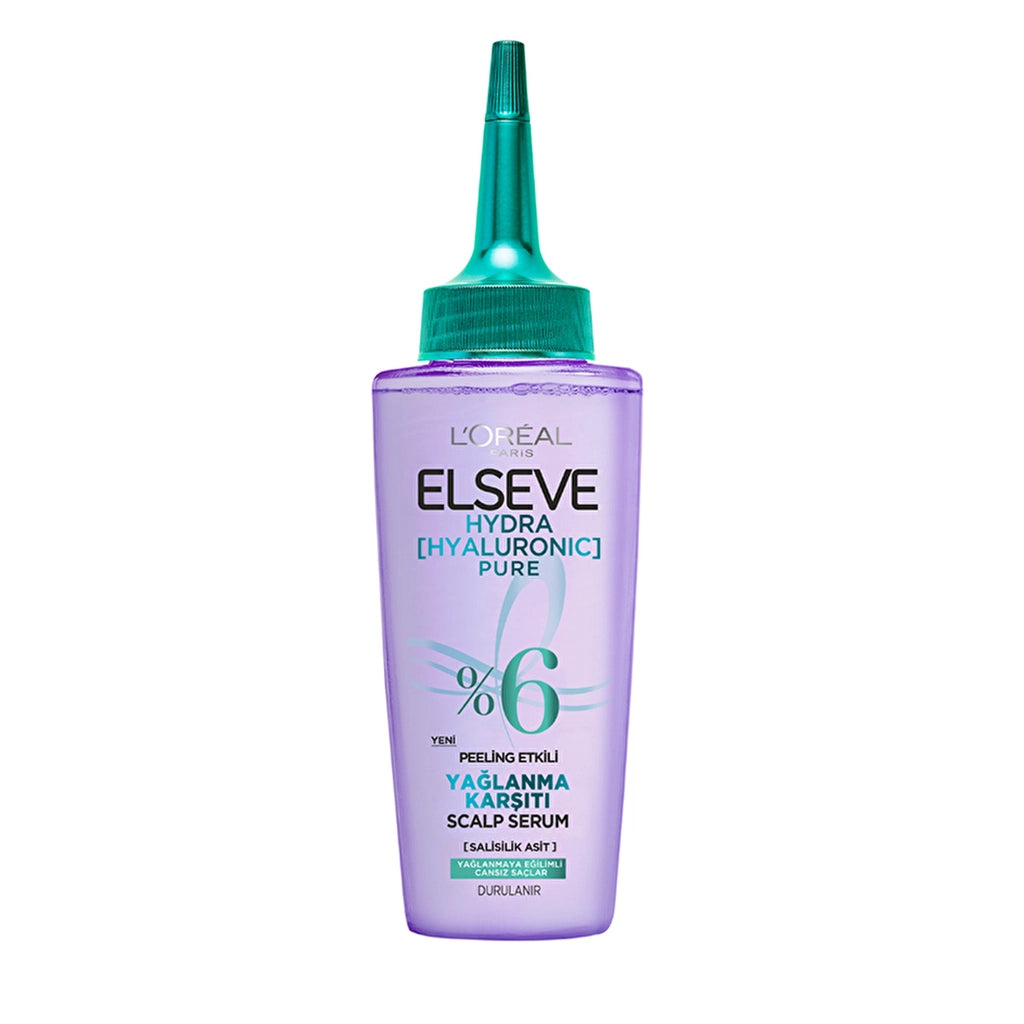 Loreal Paris Elseve Hydra Hyaluronic Pure Scalp Serum with Anti-Oil Peeling Effect Containing Salicylic Acid 102 ml