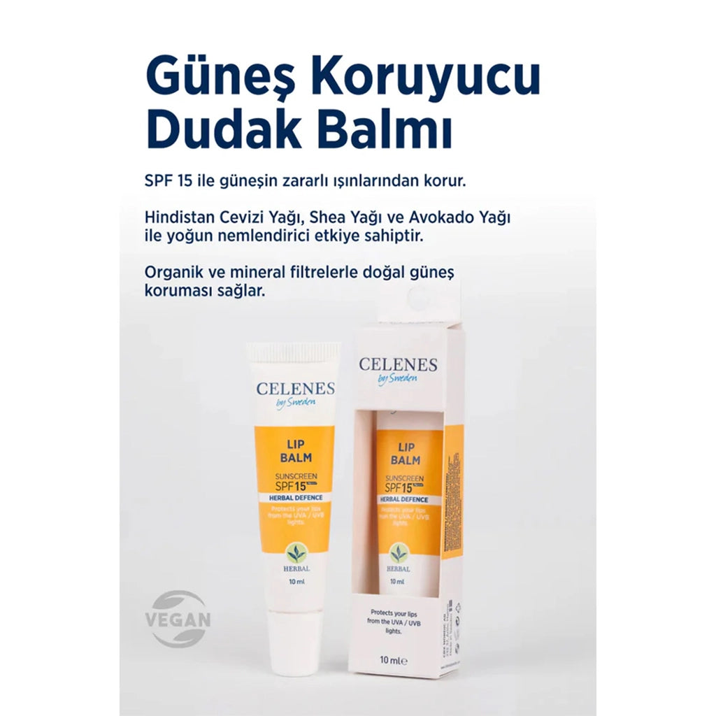 Celenes Herbal Defense 15SPF Lip Balm with Sunscreen 10 ml
