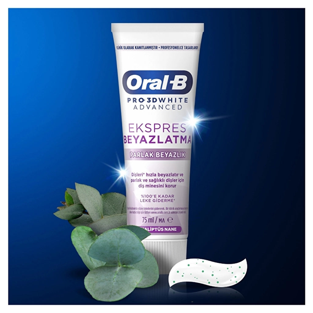 Oral-B Pro 3D White Advanced Express Whiteness Bright White Toothpaste 75 ml
