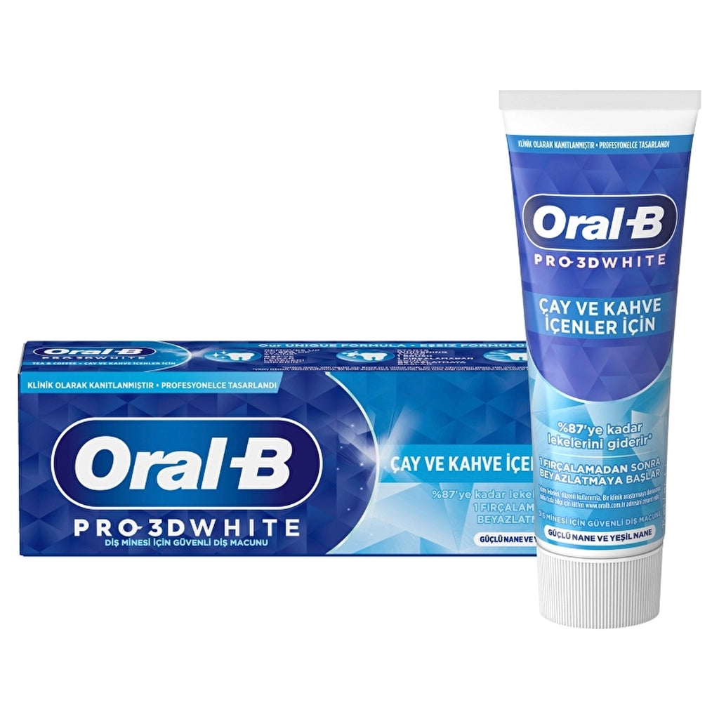 Oral-B 3D White Toothpaste for Tea and Coffee Drinkers 75 ml