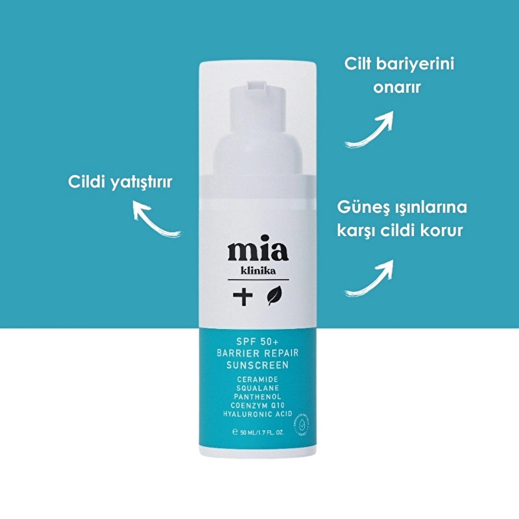 Mia Klinika SPF 50+ Barrier Repair Sunscreen Face Sun Cream 50 ml