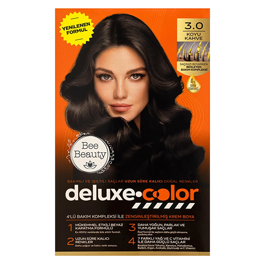 Bee Beauty Deluxe Color Kit Hair Dye 7.1 Ashy Auburn