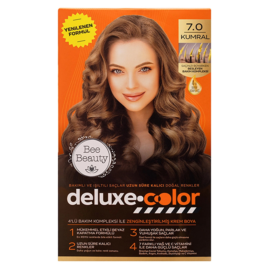 Bee Beauty Deluxe Color Kit Hair Dye 7.1 Ashy Auburn