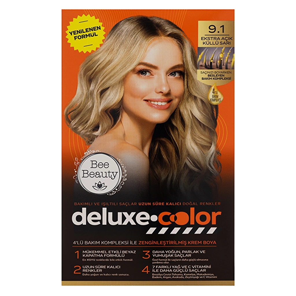 Bee Beauty Deluxe Color Kit Hair Dye 7.1 Ashy Auburn