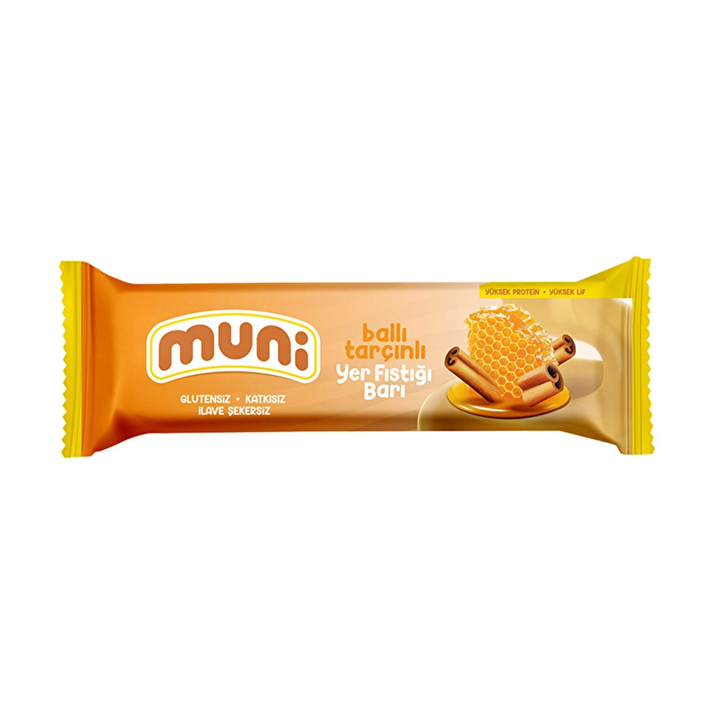 Muni Honey Cinnamon Peanut Bar 40 gr