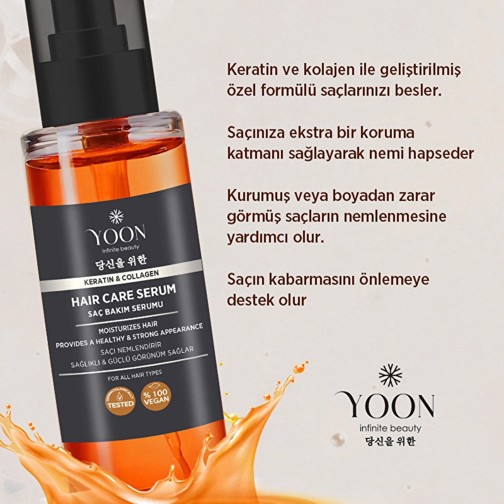 Yoon Leave-In, Anti-Frizz, Helps Shine and Moisturize, Nourishing Hair Care Serum 100 ml