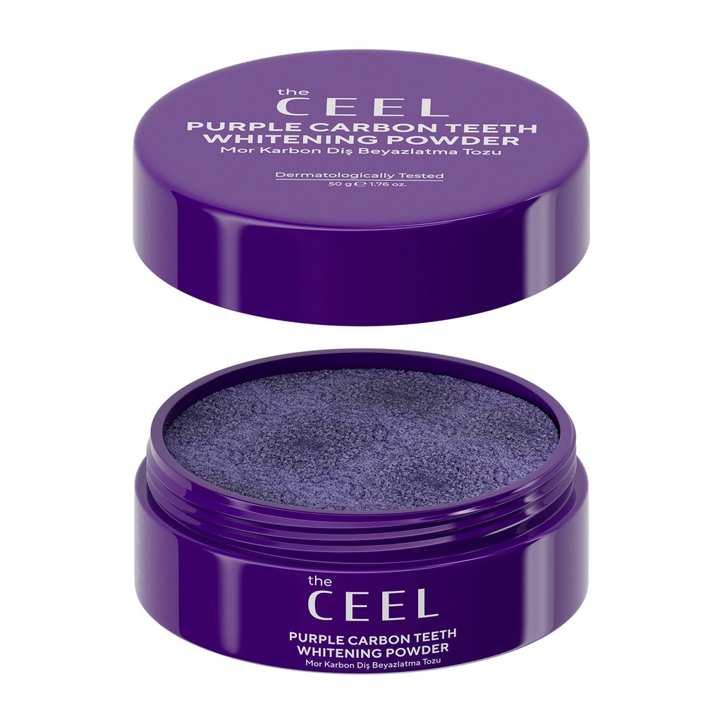 The Ceel Activated Purple Carbon Teeth Whitening Set (Toothpaste 75 gr + Tooth Powder 50 gr)