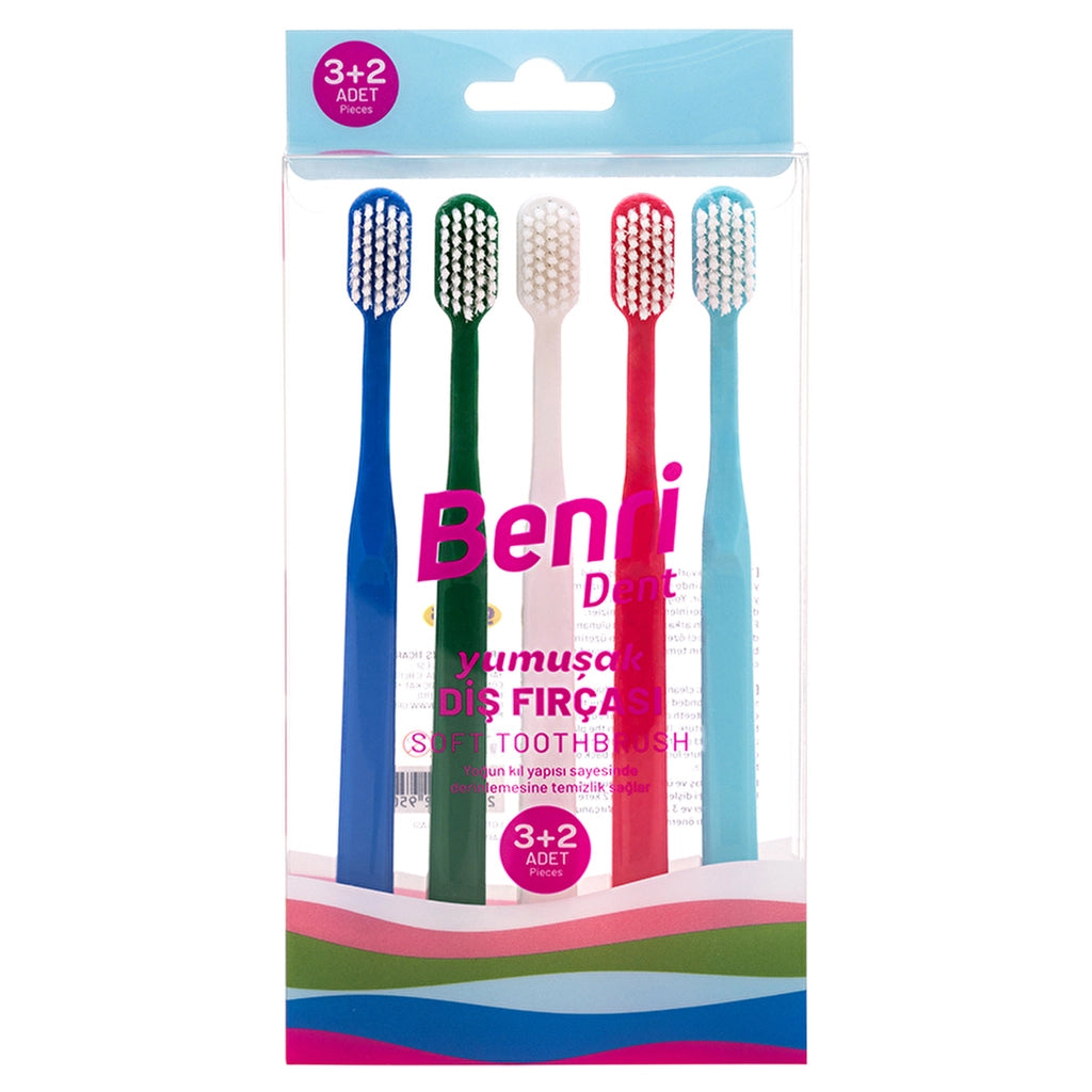 Benri Dent Family Toothbrush Set 5-Piece