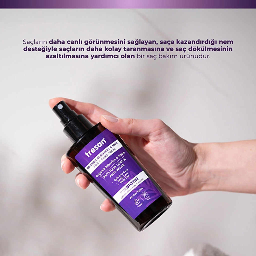 Tresan Organic Rosemary & Mint Anti-Hair Loss and Damage Hair Tonic 125 ml