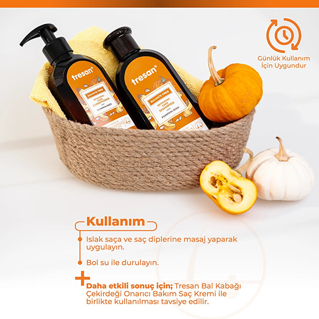 Tresan Pumpkin Seed Repairing Sulfate-Free Care Shampoo 300 ml