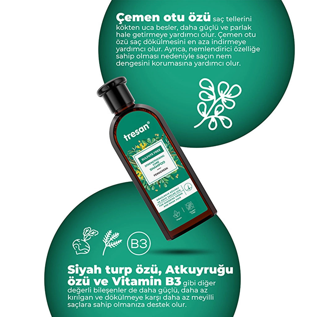 Tresan Fenugreek Strengthening Sulfate-Free Care Shampoo 300 ml