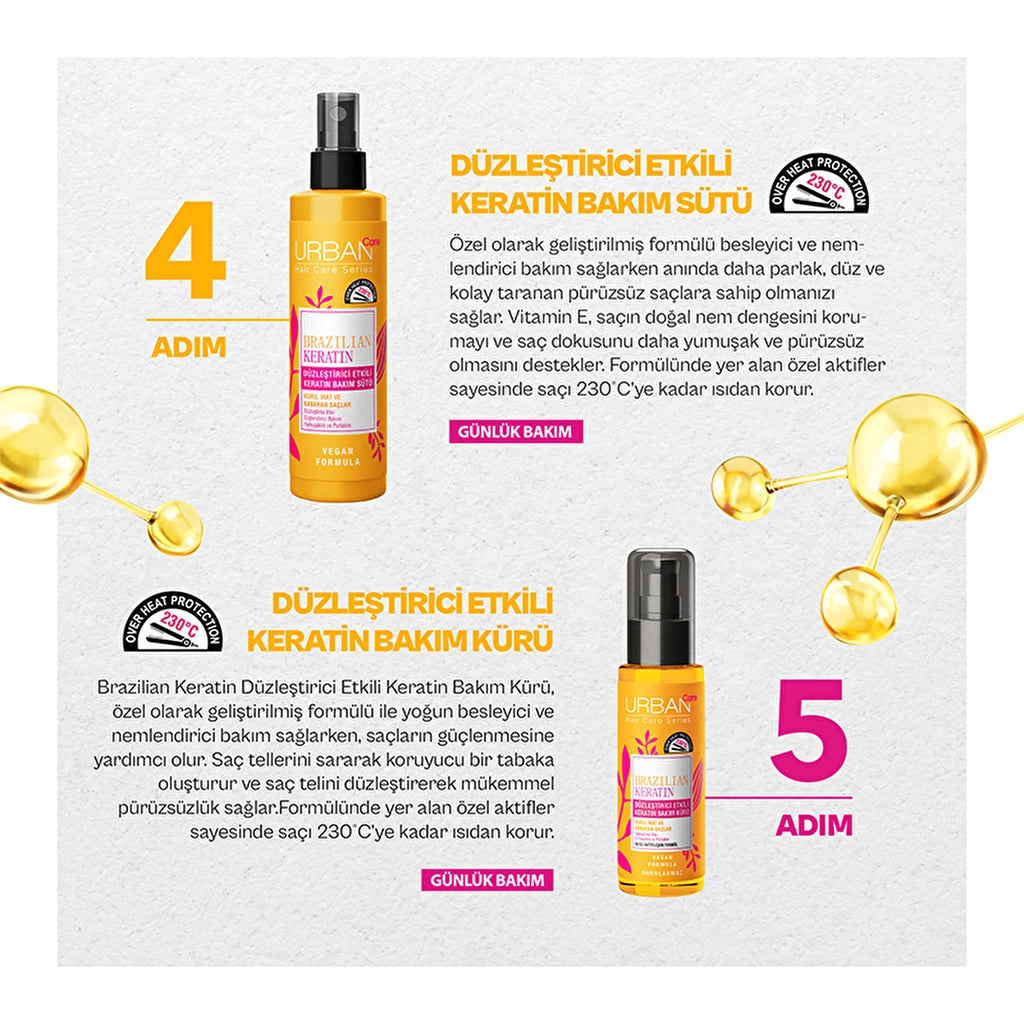 Urban Care Brazilian Keratin Hair Care Shampoo with Straightening Effect 350 ml