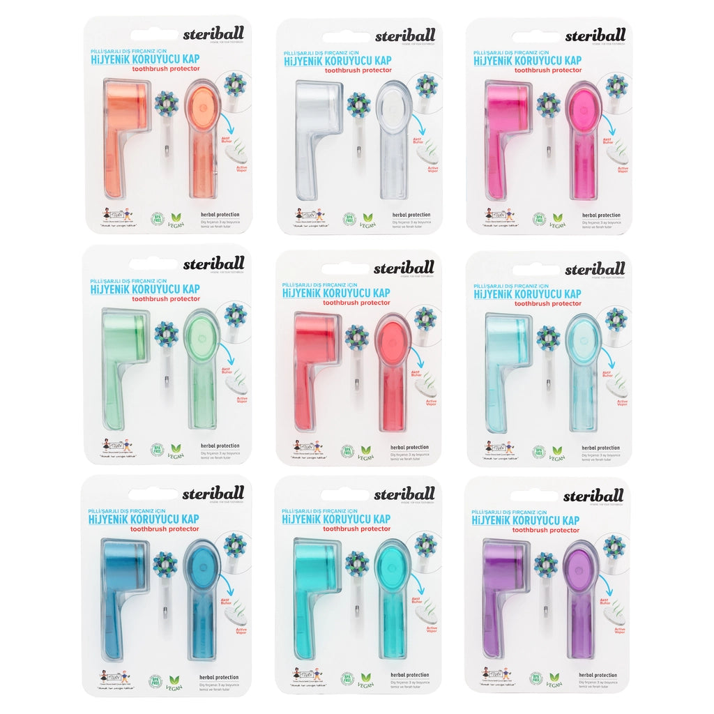 Steriball Hygienic Toothbrush Protection Case for Electric and Battery Operated Toothbrushes (Assorted)