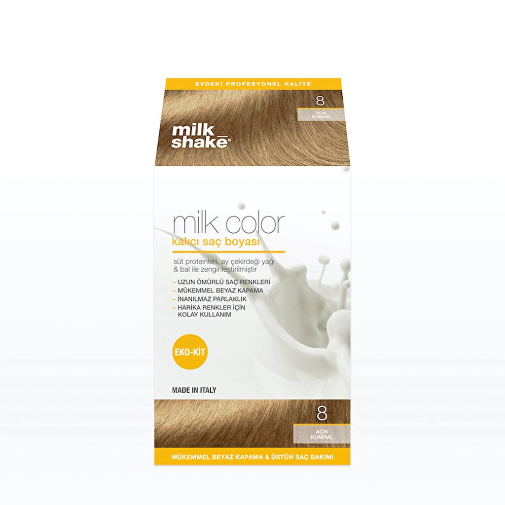 milk_shake Milk Color Eco Permanent Hair Dye Set 8 Light Brunette