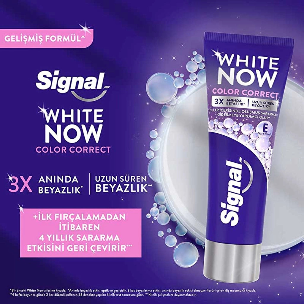 Signal White Now Color Correct Long Lasting Whiteness Toothpaste 75 ml