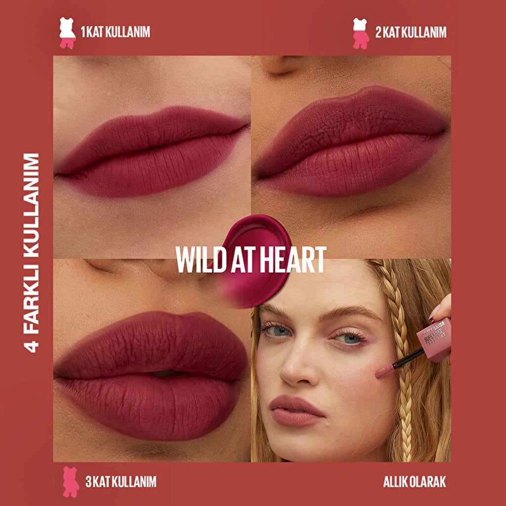 Maybelline Super Stay Teddy Tint Long Lasting Liquid Matte Tint 50 Wild at Heart