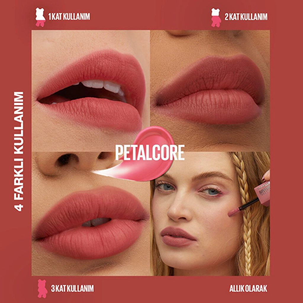 Maybelline Super Stay Teddy Tint Long Lasting Liquid Matte Tint 40 Petalcore
