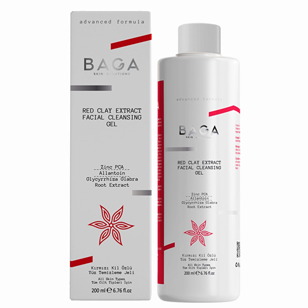 Baga Deep Cleansing Face Wash Gel with Red Clay Extract 200 ml
