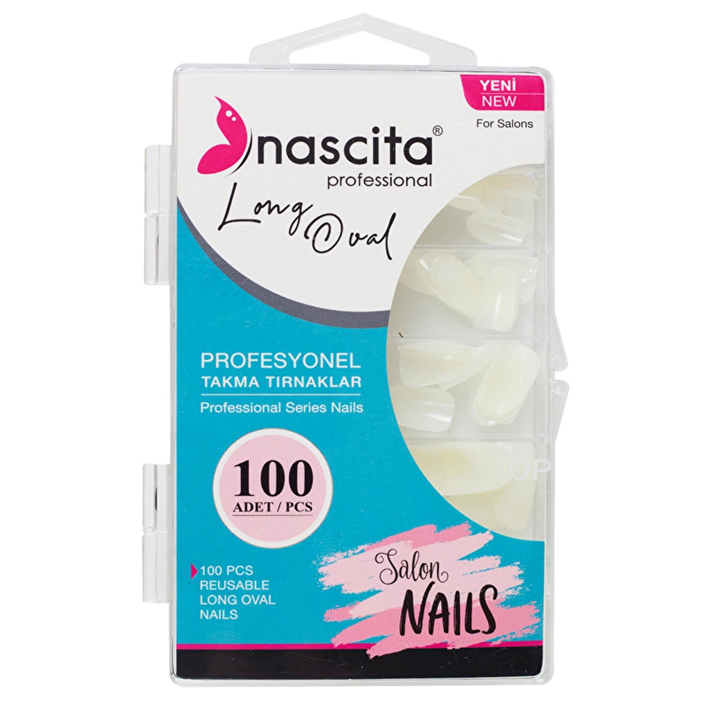 Nascita Fake Nails Long Oval 100-Piece