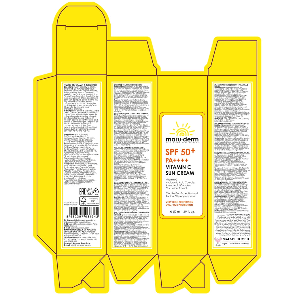 Maruderm Vitamin C SPF 50+ Sunscreen 50 ml