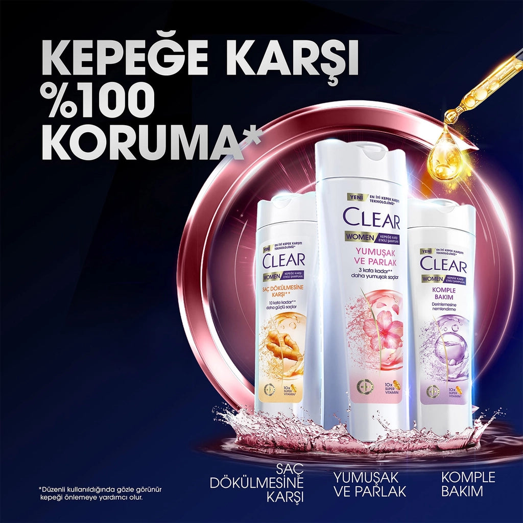 Clear Women Anti-Dandruff Shampoo Soft Shiny 500 ml