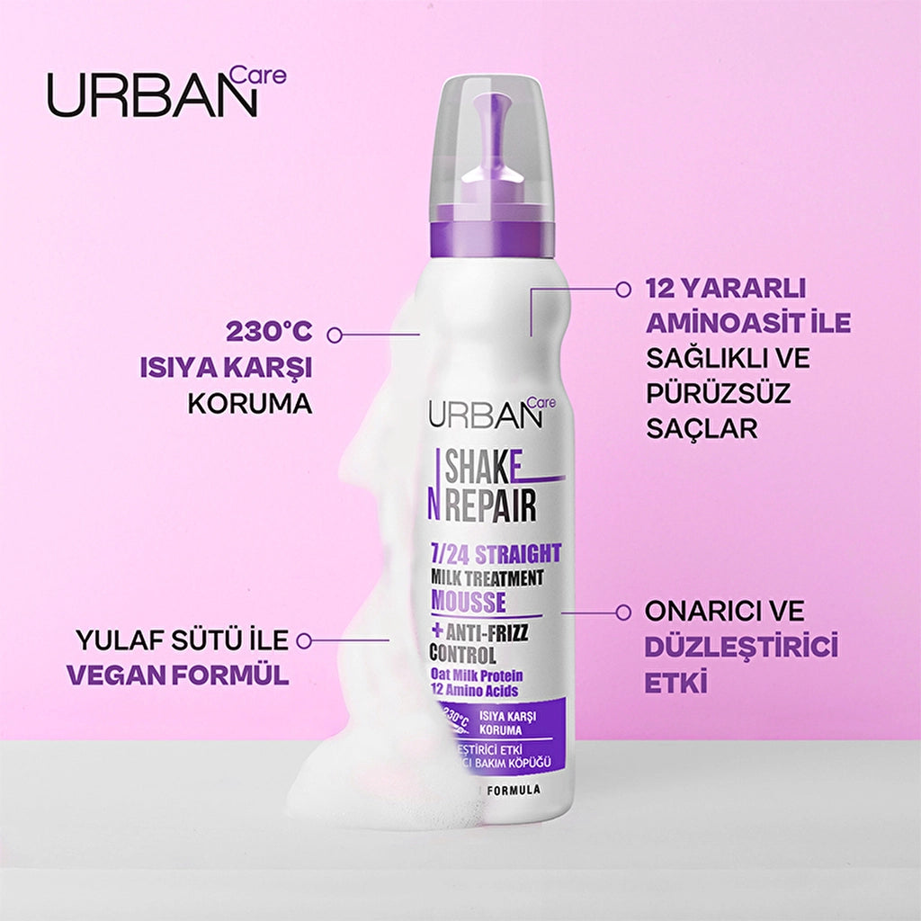 Urban Care Shake N Repair 24/7 Hair Care Mousse with Straightening Effect 150 ml