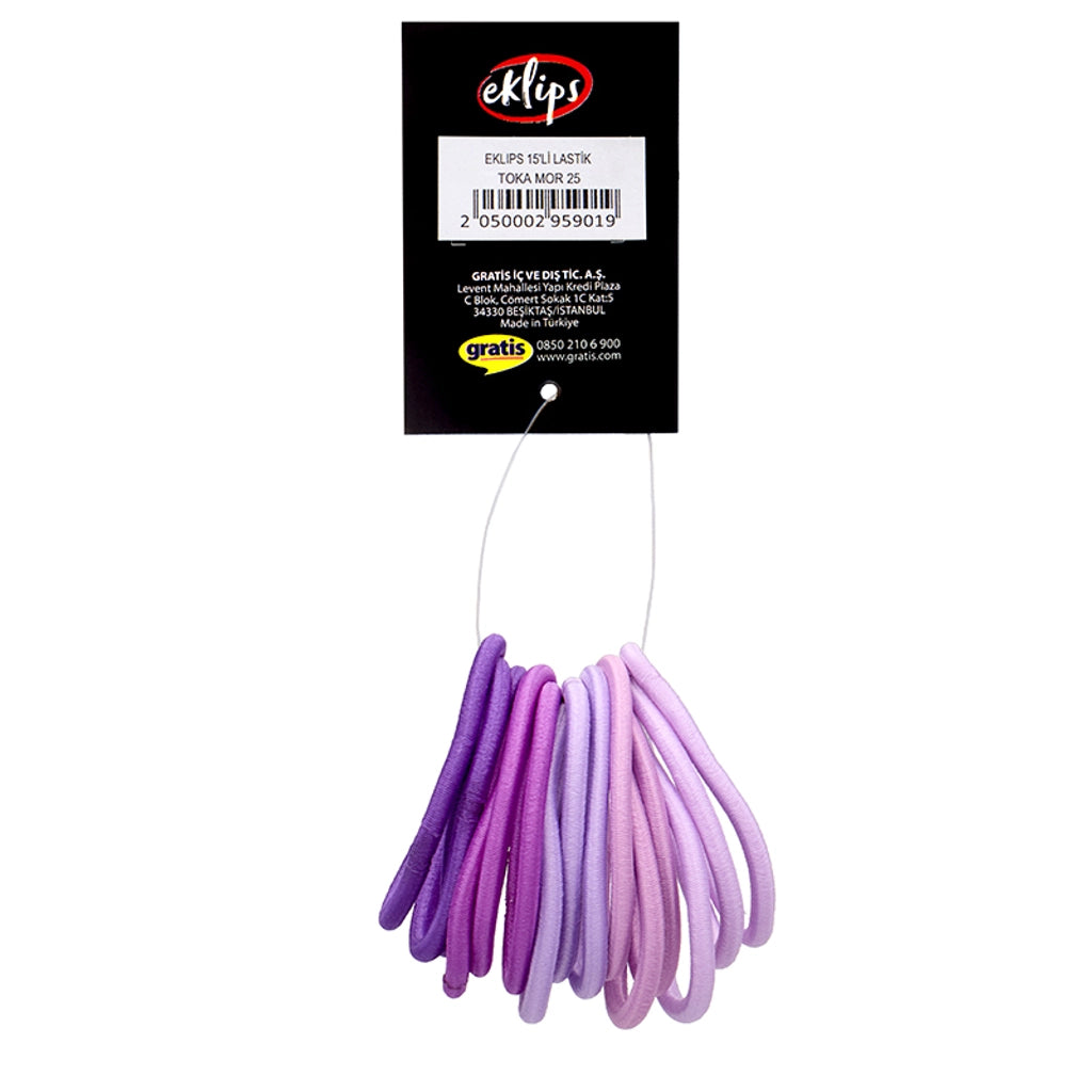 Eklips Purple Elastic Buckle 15pcs