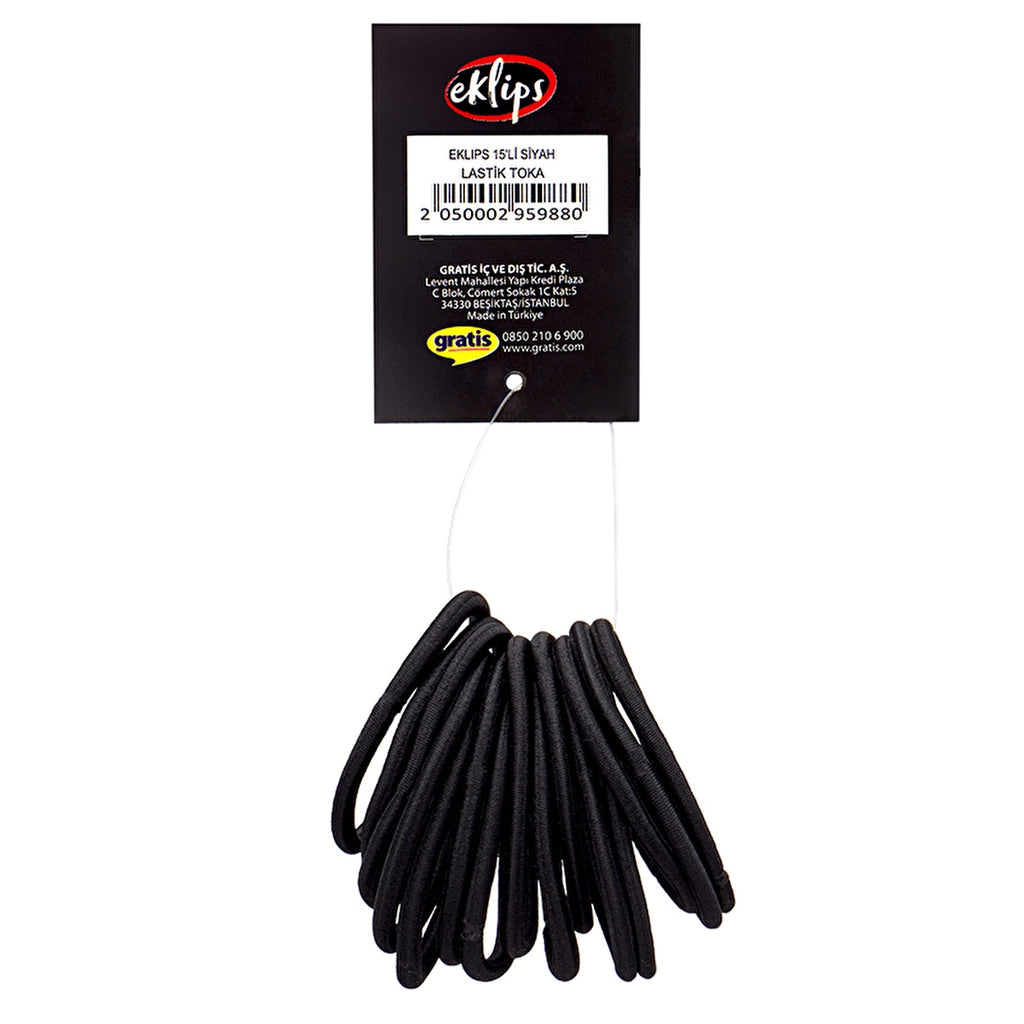 Eklips Black Rubber Buckle 15pcs