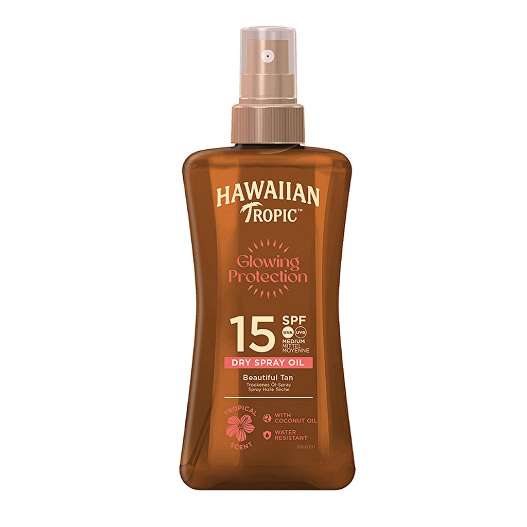 Hawaiian Tropic Glowing Protection Dry Spray Oil SPF15 Protective & Bronzing Oil 200 ml