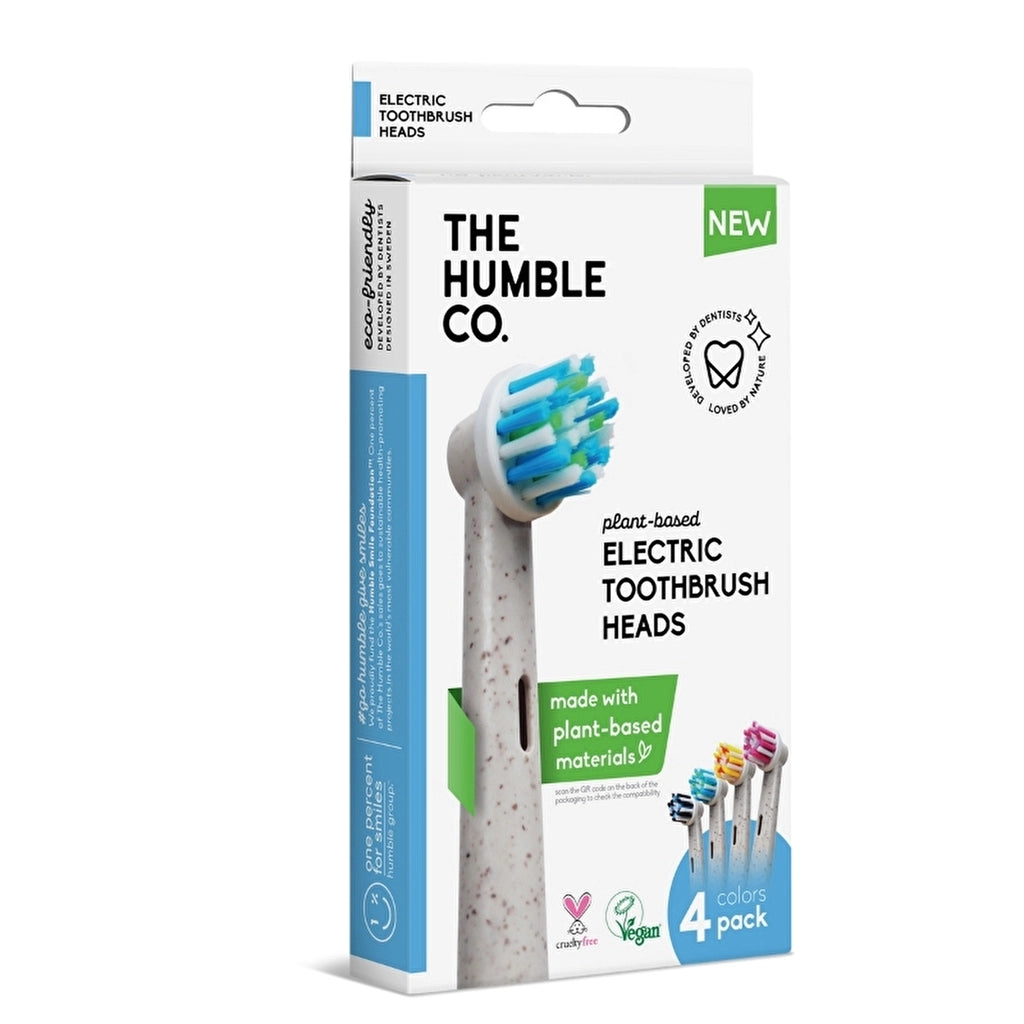 Humble Brush Plant-Based Material Electric Toothbrush Head 4 Pieces