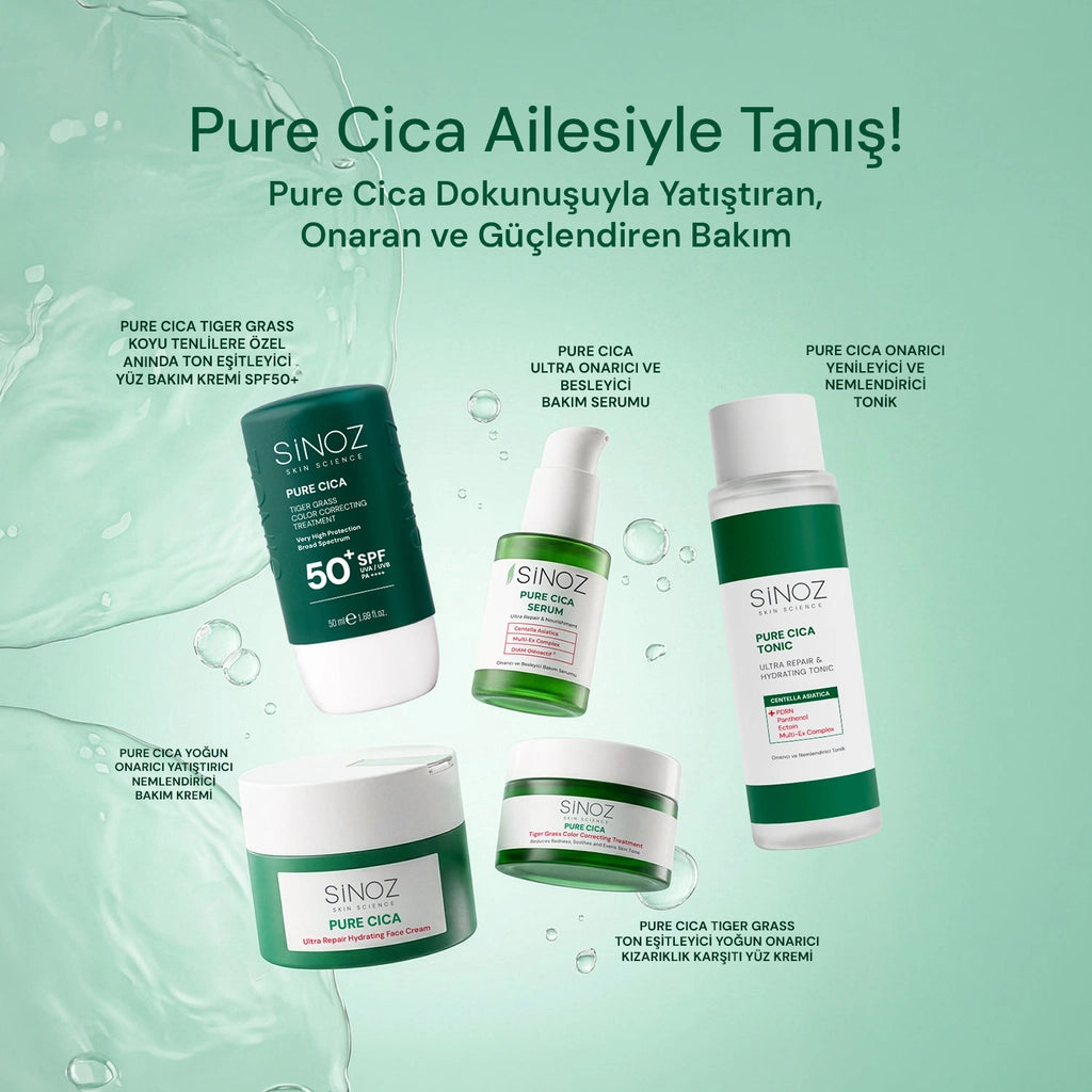 Sinoz Pure Cica Tiger Grass Tone Evening Liquid Sunscreen SPF50+ 50 ml