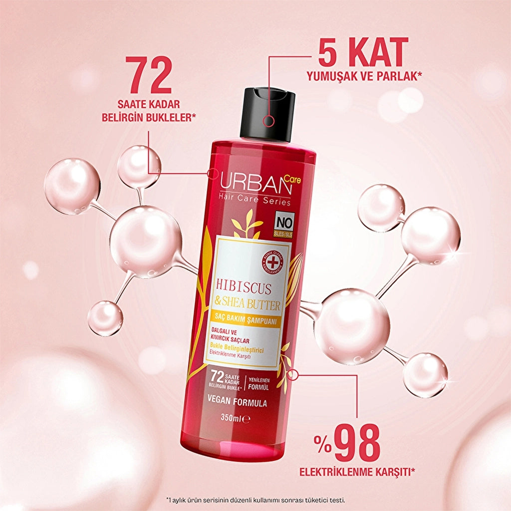 Urban Care Hibiscus & Shea Butter Curl Defining Hair Care Shampoo 350 ml