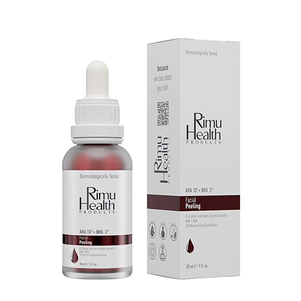 Rimu Health Revitalizing and Skin Tone Equalizing Facial Peeling Serum 30 ml (AHA 10% + BHA 2%)