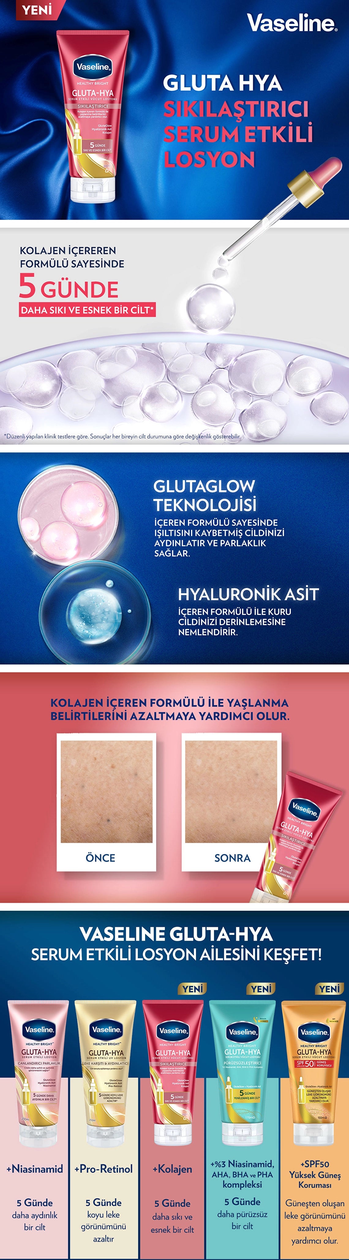 Vaseline Gluta-Hya Serum Effective Body Lotion Firming 200 ml