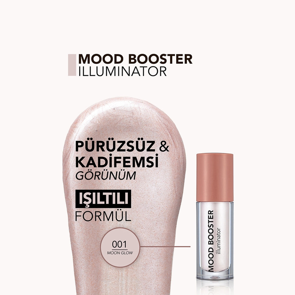 Flormar Mood Booster Natural Shimmer Liquid Illuminator 001 Moon Glow
