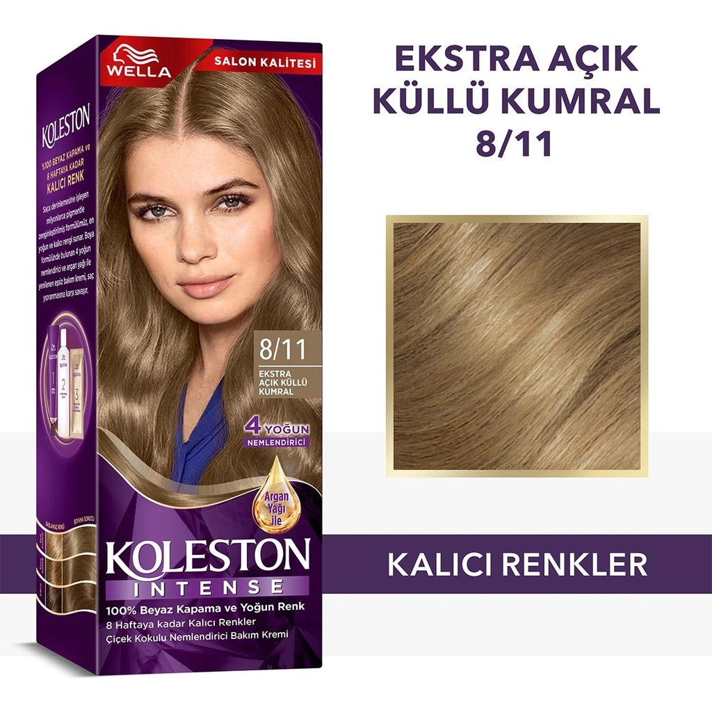 Wella Koleston Intense Hair Dye 8/11 Extra Light Ashy Auburn