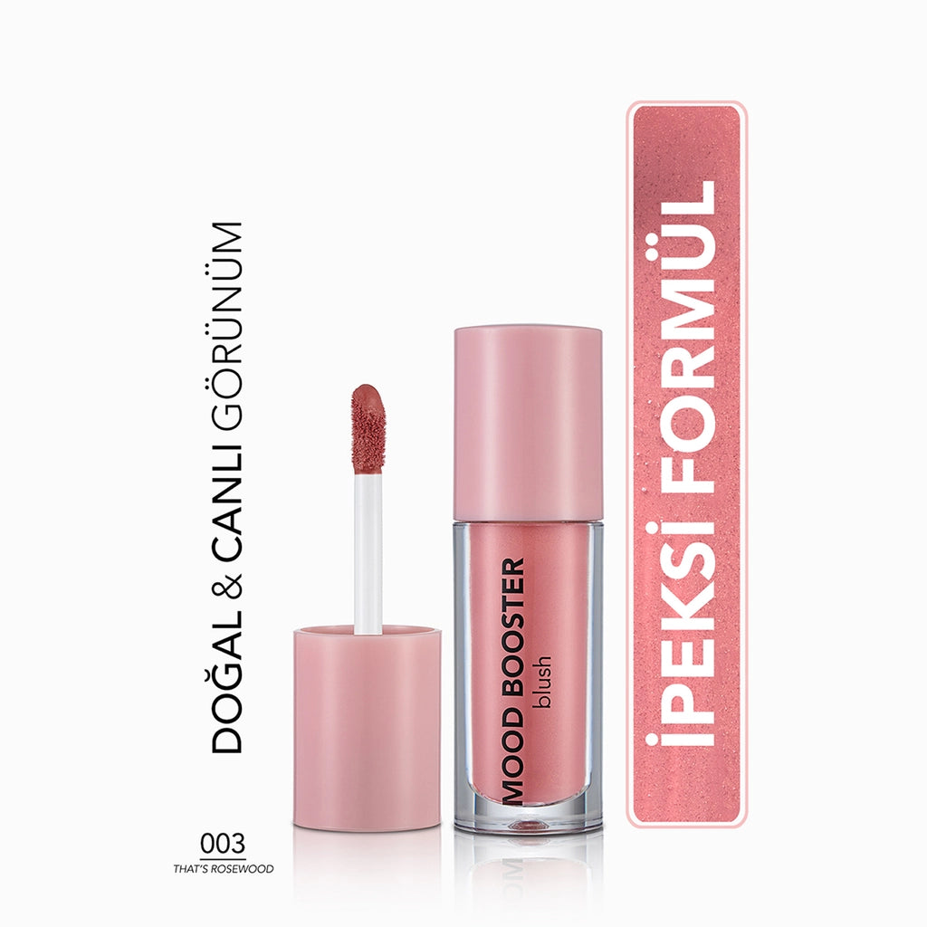 Flormar Mood Booster Intense Color Giving Natural Shimmer Blush 004 Feel the Red