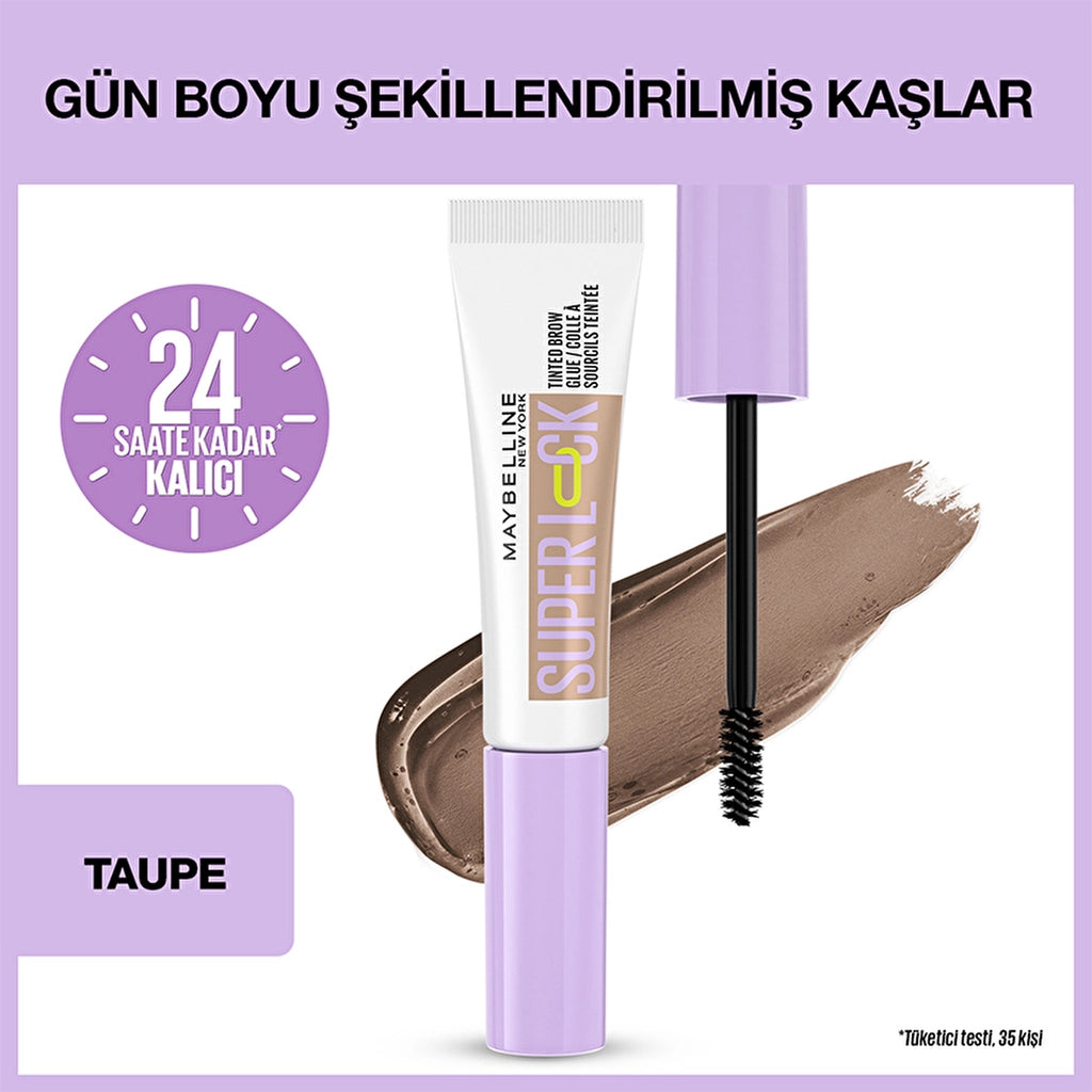 Maybelline New York Super Lock Brow Glue Eyebrow Fixing Mascara Medium Brown