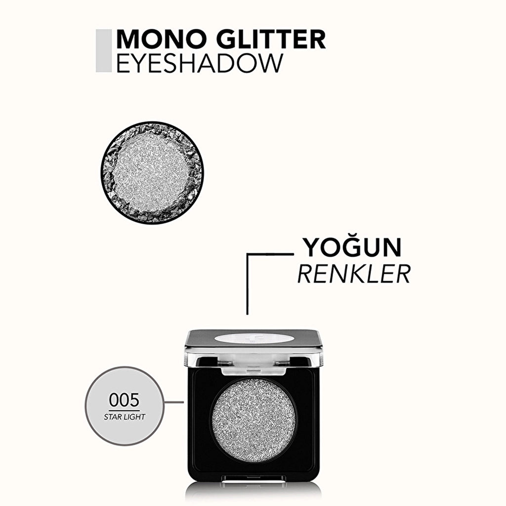 Flormar Mono Intense Color Metallic Single Eye Shadow 005 Star Light