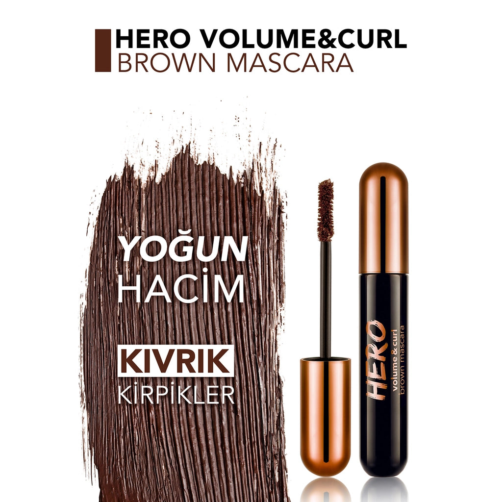 Flormar Hero Volume & Curl Brown Mascara
